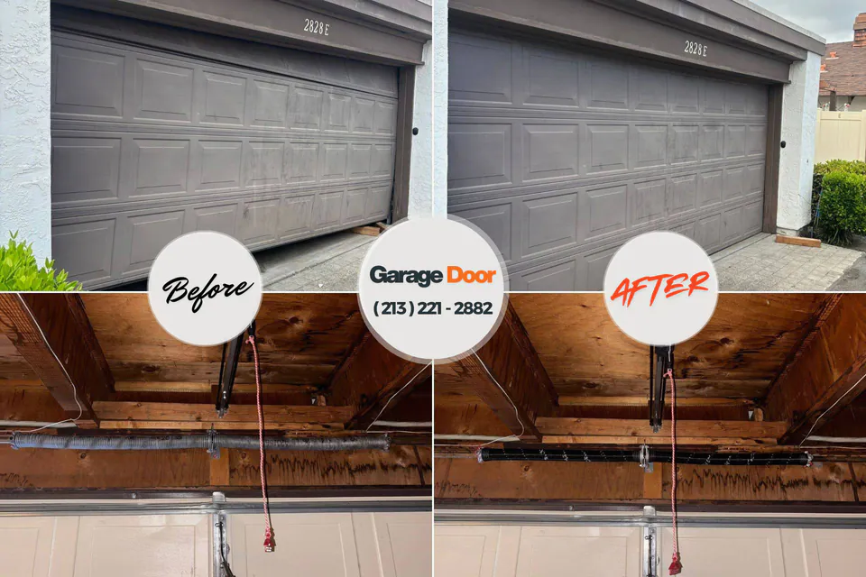 Before and after: garage door repair Estell Manor, NJ